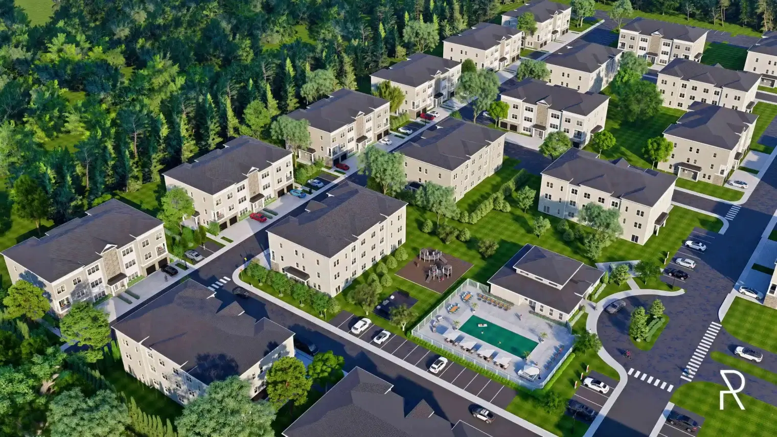 the paramount aerial view