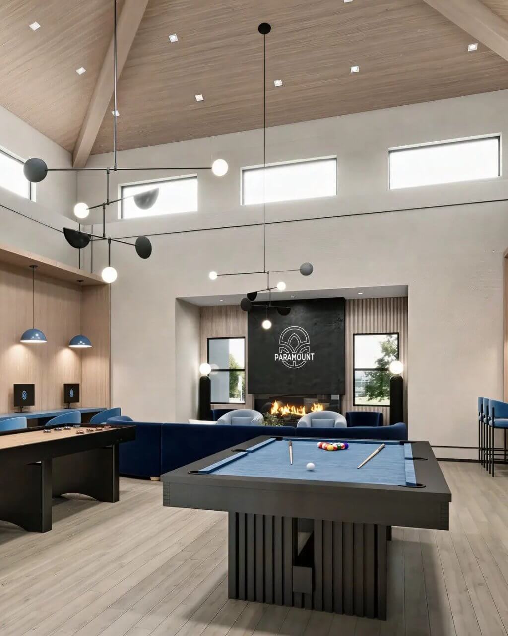 the paramount apartments for rent in manchester game room